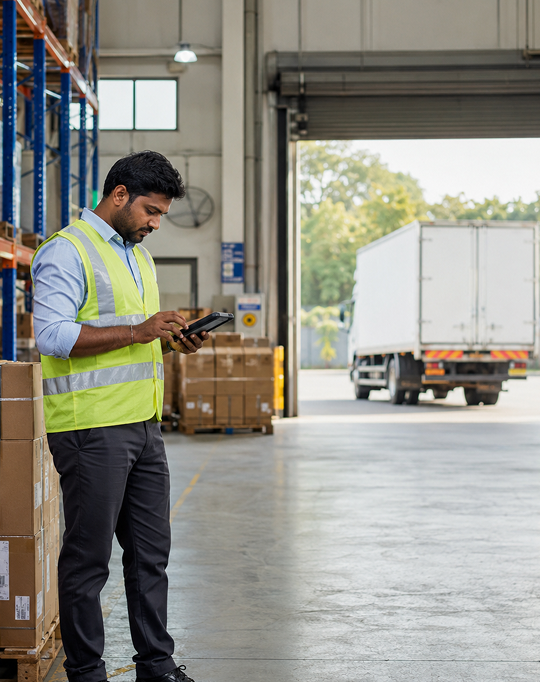 Container handling at shipping port